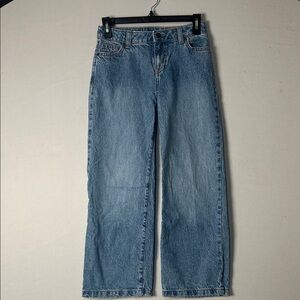 Cat & Jack Jeans Girls Size 10 Straight Leg Medium Wash Blue Denim